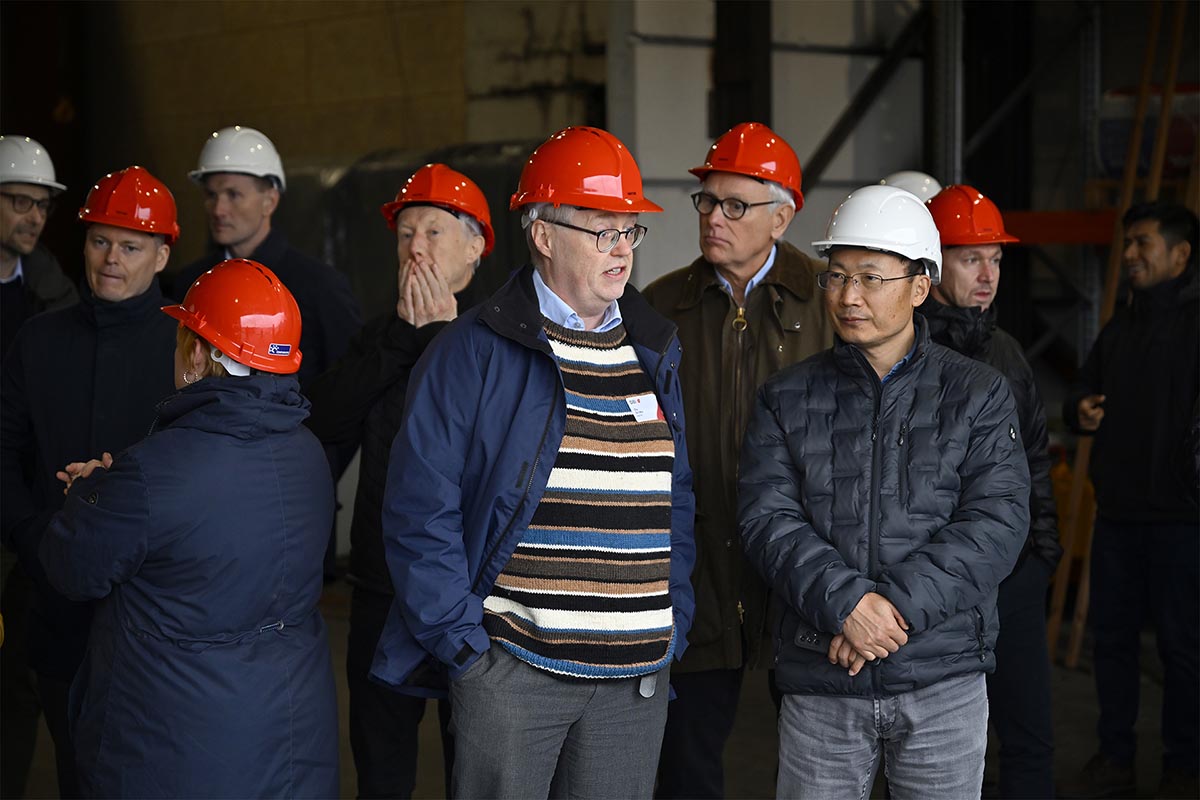 Ola Stråby fra Maersk (im.) var med for at holde øje med udviklingen.